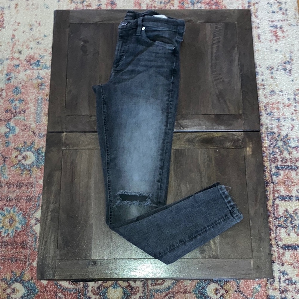 Faded Black Banana Republic Jeans - Rips on both knees